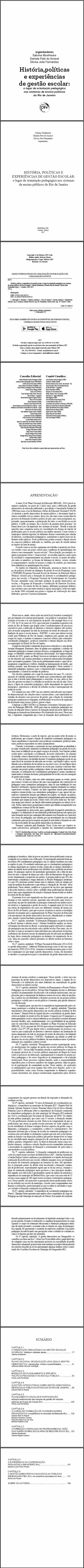 HISTÓRIA, POLÍTICAS E EXPERIÊNCIAS DE GESTÃO ESCOLAR:<br> o lugar da orientação pedagógica nos sistemas de ensino públicos do Rio de Janeiro