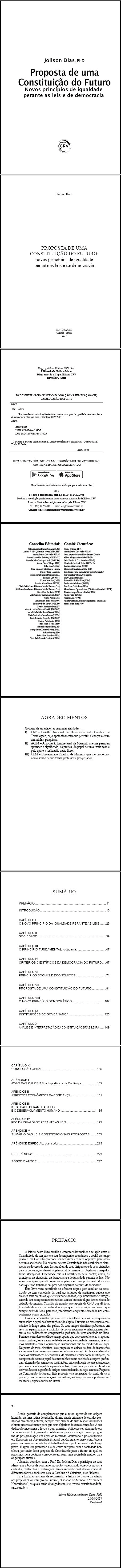 PROPOSTA DE UMA CONSTITUIÇÃO DO FUTURO:<br>novos princípios de igualdade perante as leis e de democracia