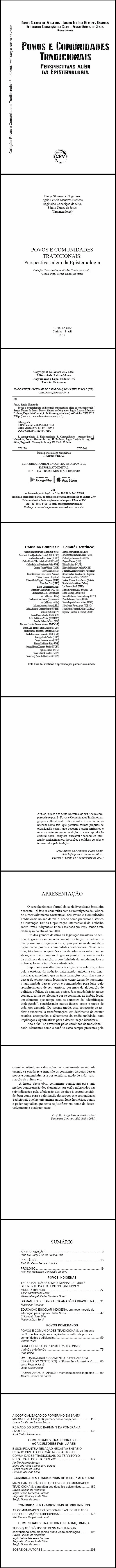 POVOS E COMUNIDADES TRADICIONAIS:<br>perspectivas além da epistemologia<br>Coleção: Povos e Comunidades Tradicionais nº 1