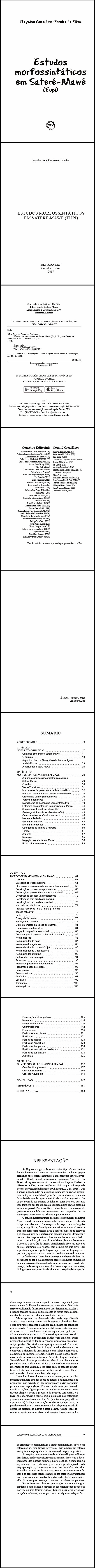 ESTUDOS MORFOSSINTÁTICOS EM SATERÉ-MAWÉ (YUPI)