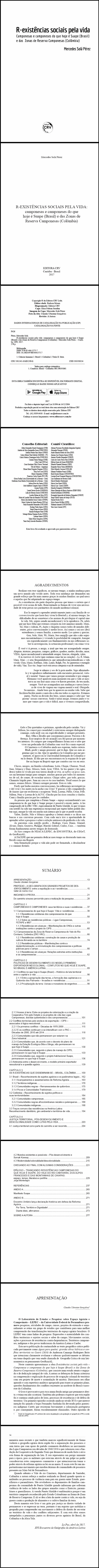 R-EXISTÊNCIAS SOCIAIS PELA VIDA:<br> camponesas e camponeses do que hoje é Suape (Brasil) e das zonas de reserva camponesas (Colômbia) 