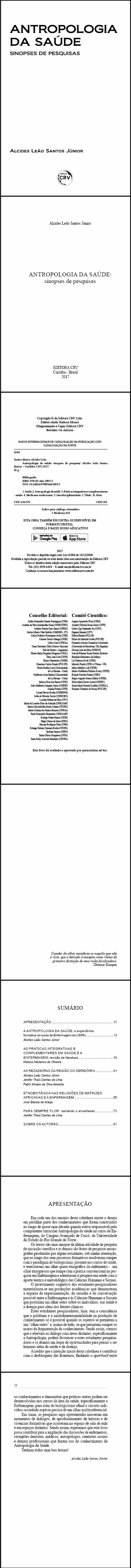 ANTROPOLOGIA DA SAÚDE:<br>sinopses de pesquisas