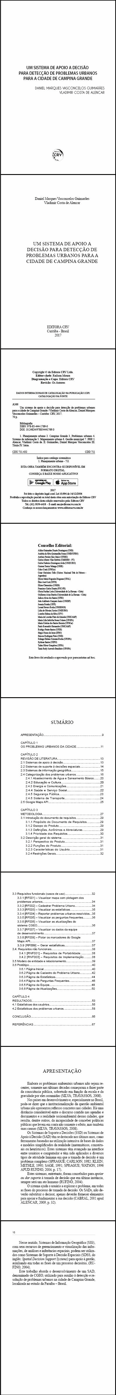 UM SISTEMA DE APOIO A DECISÃO PARA DETECÇÃO DE PROBLEMAS URBANOS PARA A CIDADE DE CAMPINA GRANDE
