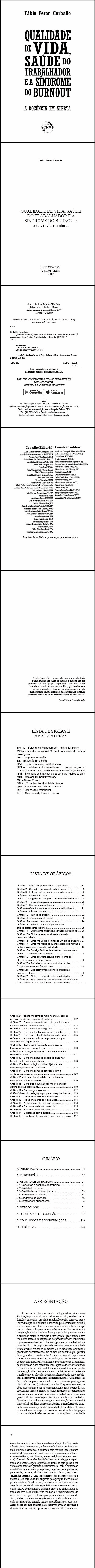 QUALIDADE DE VIDA, SAÚDE DO TRABALHADOR E A SÍNDROME DE BURNOUT:<br> à docência em alerta 