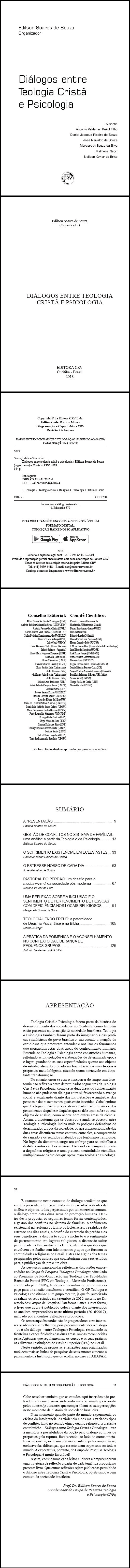 DIÁLOGOS ENTRE TEOLOGIA CRISTÃ E PSICOLOGIA