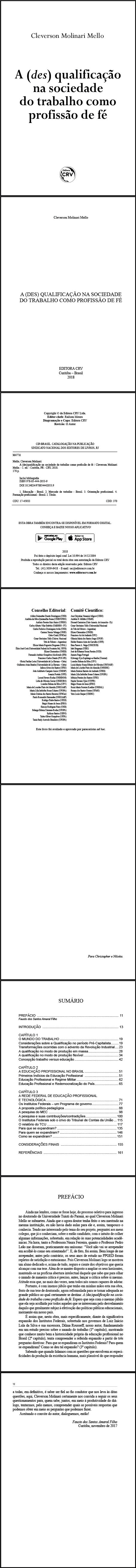 A (DES) QUALIFICAÇÃO NA SOCIEDADE DO TRABALHO COMO PROFISSÃO DE FÉ