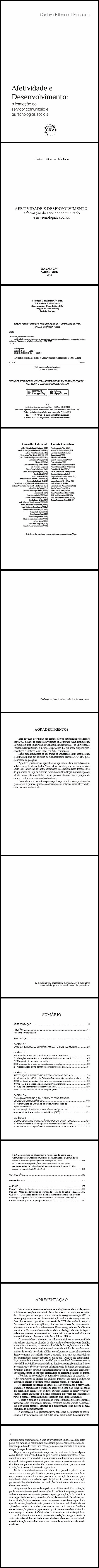 AFETIVIDADE E DESENVOLVIMENTO:<br>a formação do servidor comunitário e as tecnologias sociais