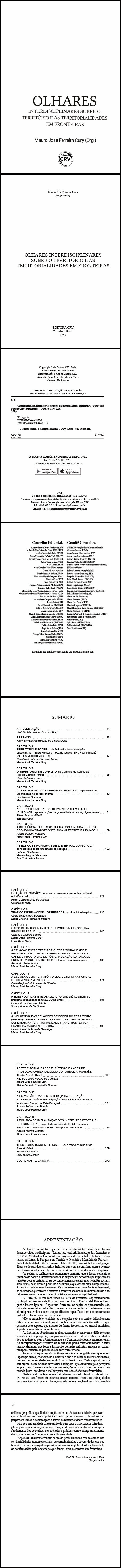 OLHARES INTERDISCIPLINARES SOBRE O TERRITÓRIO E AS TERRITORIALIDADES EM FRONTEIRAS