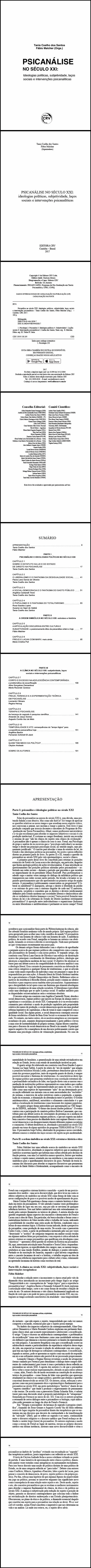 PSICANÁLISE NO SÉCULO XXI:<br>ideologias políticas, subjetividade, laços sociais e intervenções psicanalíticas