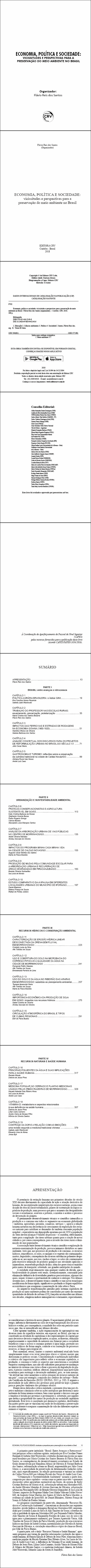 ECONOMIA, POLÍTICA E SOCIEDADE: <br>vicissitudes e perspectivas para a preservação do meio ambiente no Brasil