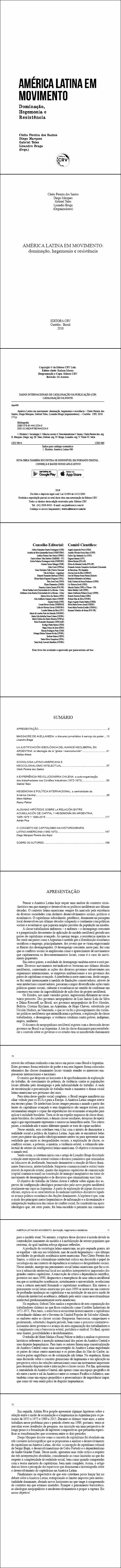 AMÉRICA LATINA EM MOVIMENTO: <br>dominação, hegemonia e resistência