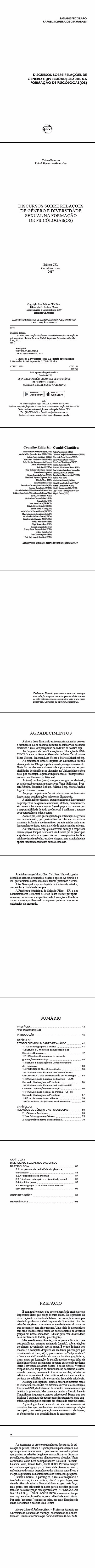 DISCURSOS SOBRE RELAÇÕES DE GÊNERO E DIVERSIDADE SEXUAL NA FORMAÇÃO DE PSICÓLOGAS(OS)