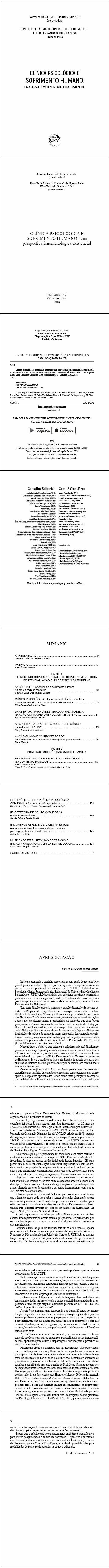 CLÍNICA PSICOLÓGICA E SOFRIMENTO HUMANO: <br>uma perspectiva fenomenológica existencial