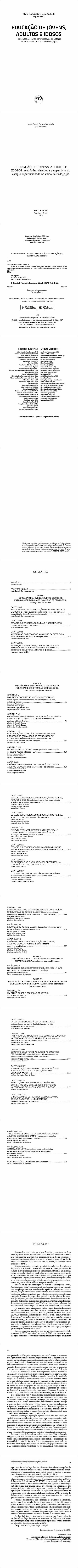 EDUCAÇÃO DE JOVENS, ADULTOS E IDOSOS:<br>realidades, desafios e perspectivas do estágio supervisionado no curso de pedagogia