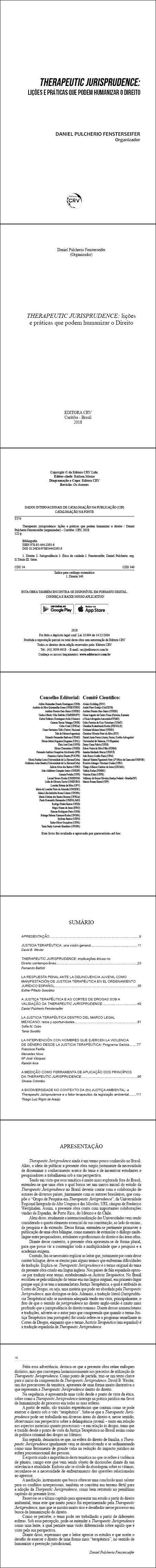 THERAPEUTIC JURISPRUDENCE:<br>lições e práticas que podem humanizar o direito