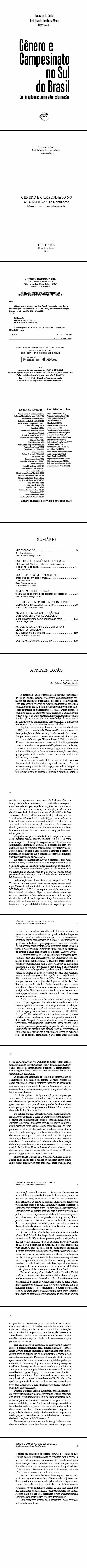 GÊNERO E CAMPESINATO NO SUL DO BRASIL:<br>dominação masculina e transformação