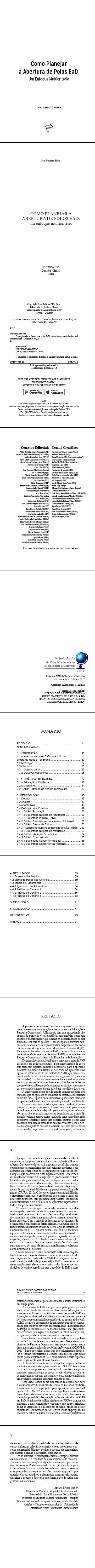 COMO PLANEJAR A ABERTURA DE POLOS EAD:<br>um enfoque multicritério