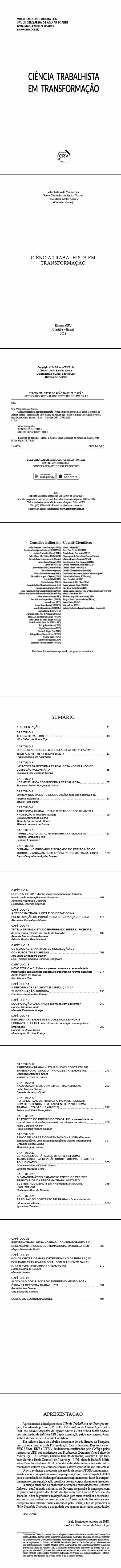 CIÊNCIA TRABALHISTA EM TRANSFORMAÇÃO