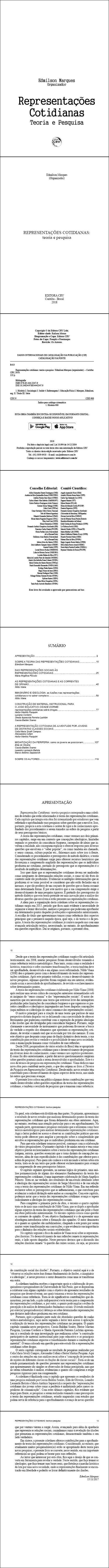 REPRESENTAÇÕES COTIDIANAS:<br>teoria e pesquisa