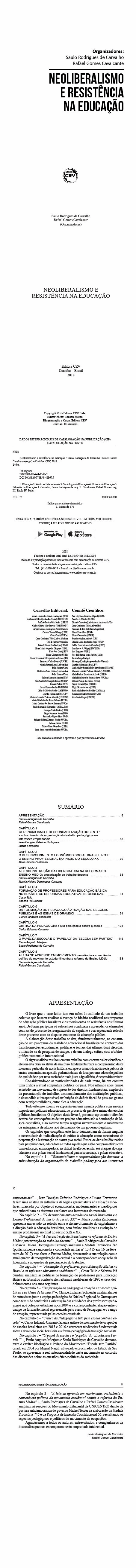 NEOLIBERALISMO E RESISTÊNCIA NA EDUCAÇÃO