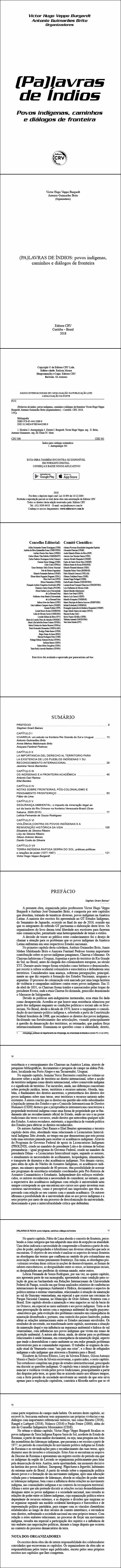 (PA)LAVRAS DE ÍNDIOS: <br>povos indígenas, caminhos e diálogos de fronteira