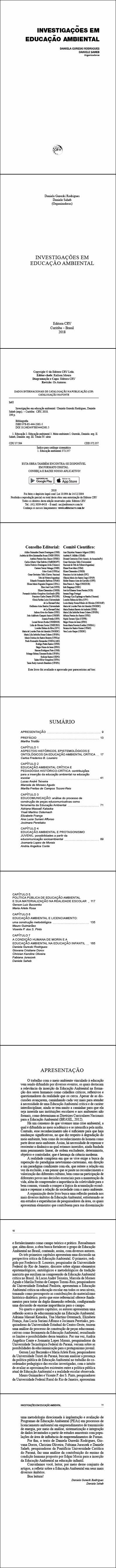 INVESTIGAÇÕES EM EDUCAÇÃO AMBIENTAL