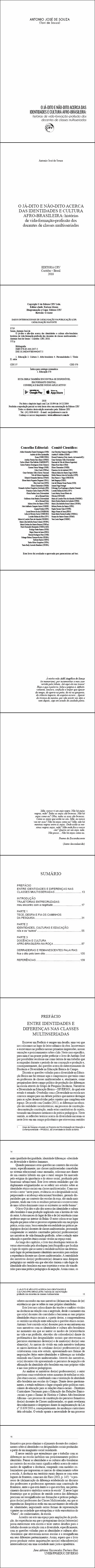 O JÁ-DITO E NÃO-DITO ACERCA DAS IDENTIDADES E CULTURA AFRO-BRASILEIRA: <br>histórias de vida-formação-profissão dos docentes de classes multisseriadas