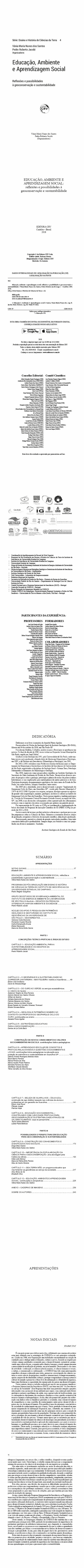 EDUCAÇÃO, AMBIENTE E APRENDIZAGEM SOCIAL: <br>reflexões e possibilidades à geoconservação e sustentabilidade