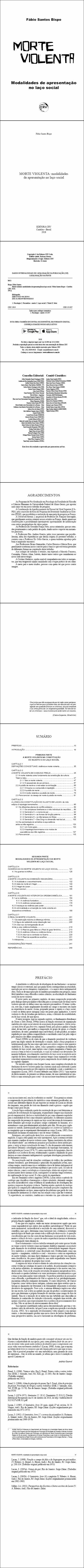 MORTE VIOLENTA: <br>modalidades de apresentação no laço social