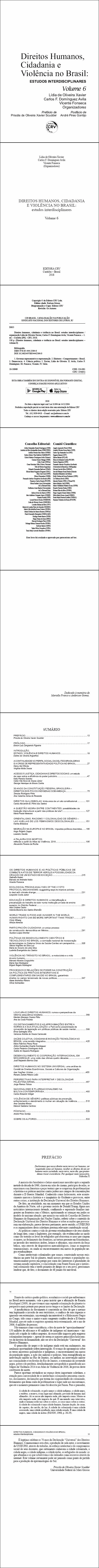 DIREITOS HUMANOS, CIDADANIA E VIOLÊNCIA NO BRASIL: <br>estudos interdisciplinares <br>Volume 6