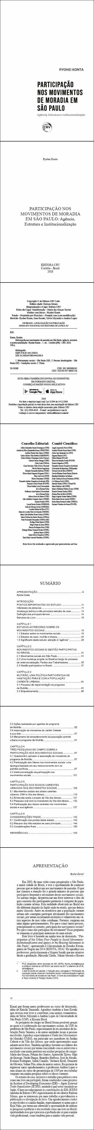 PARTICIPAÇÃO NOS MOVIMENTOS DE MORADIA EM SÃO PAULO: <br> Agência, Estrutura e Institucionalização