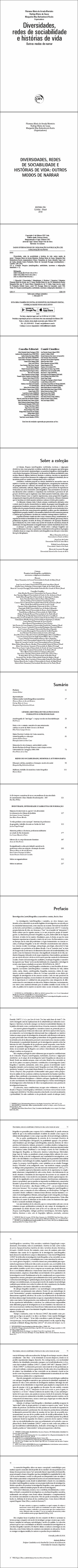 DIVERSIDADES, REDES DE SOCIABILIDADE E HISTÓRIAS DE VIDA: <BR>OUTROS MODOS DE NARRAR