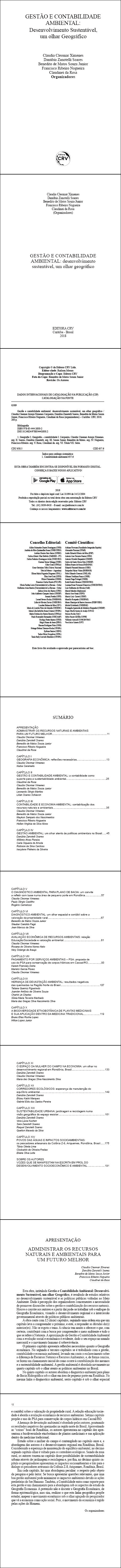 GESTÃO E CONTABILIDADE AMBIENTAL: <BR>desenvolvimento sustentável, um olhar geográfico