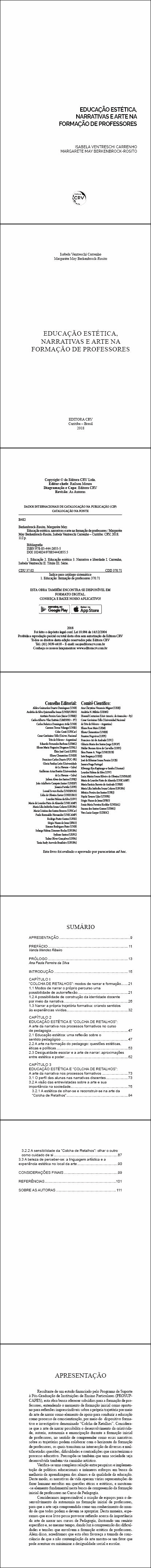 EDUCAÇÃO ESTÉTICA, NARRATIVAS E ARTE NA FORMAÇÃO DE PROFESSORES