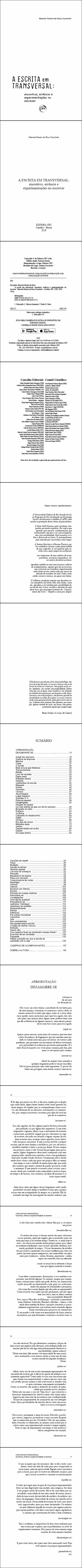 A ESCRITA EM TRANSVERSAL: <br>encontros, errância e experimentações no escrever