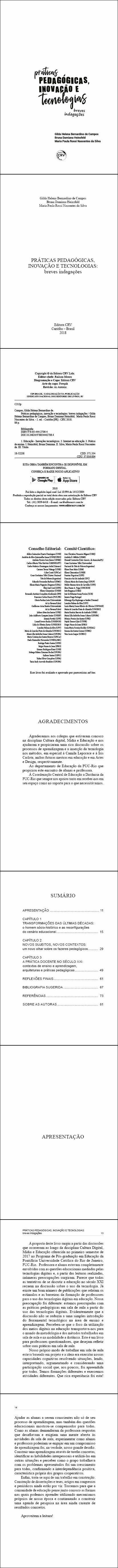 PRÁTICAS PEDAGÓGICAS, INOVAÇÃO E TECNOLOGIAS: <br>breves indagações