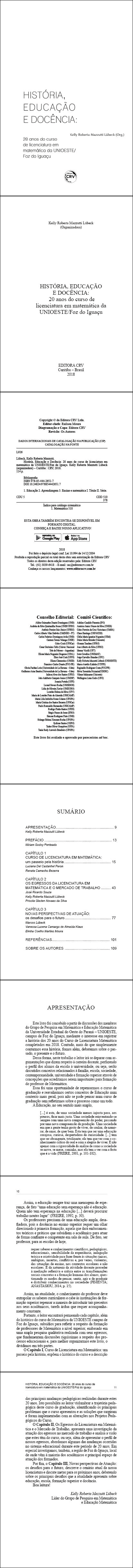 HISTÓRIA, EDUCAÇÃO E DOCÊNCIA: <br>20 anos do curso de licenciatura em matemática da UNIOESTE/Foz do Iguaçu