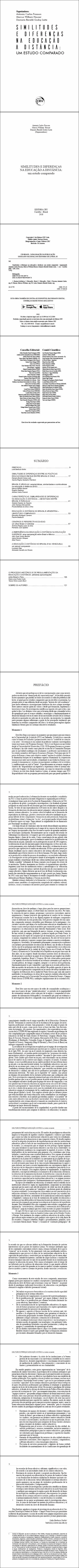 SIMILITUDES E DIFERENÇAS NA EDUCAÇÃO A DISTÂNCIA:<br> um estudo comparado