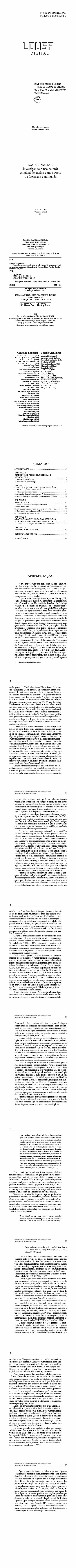 LOUSA DIGITAL:<br> investigando o uso na rede estadual de ensino com o apoio de formação continuada