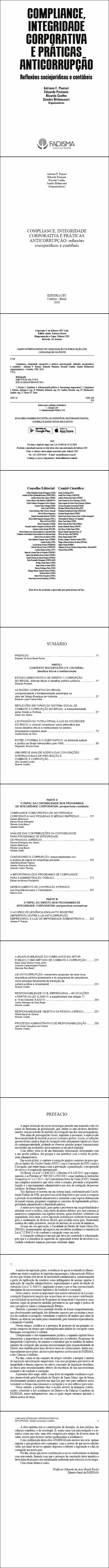 COMPLIANCE, INTEGRIDADE CORPORATIVA E PRÁTICAS ANTICORRUPÇÃO:<br>reﬂexões sociojurídicas e contábeis