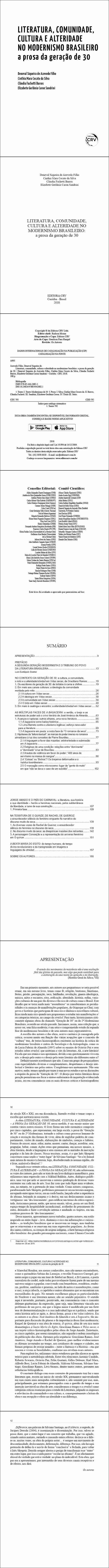 LITERATURA, COMUNIDADE, CULTURA E ALTERIDADE NO MODERNISMO BRASILEIRO:<br> a prosa da geração de 30