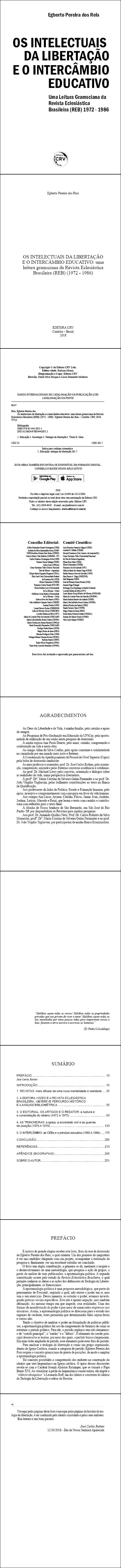 OS INTELECTUAIS DA LIBERTAÇÃO E O INTERCÂMBIO EDUCATIVO: <br>uma leitura gramsciana da Revista Eclesiástica Brasileira (1972 - 1986)