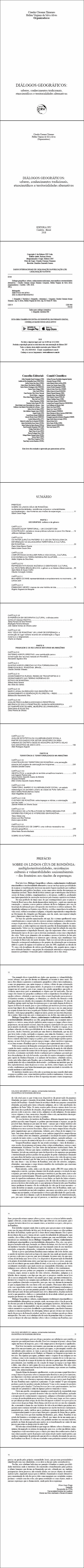 DIÁLOGOS GEOGRÁFICOS:<br> saberes, conhecimentos tradicionais, etnocientíficos e territorialidades alternativas