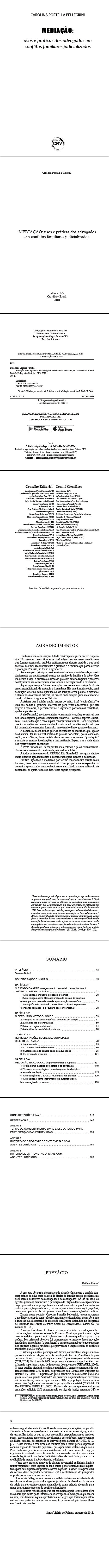 MEDIAÇÃO:<br> usos e práticas dos advogados em conﬂitos familiares judicializados