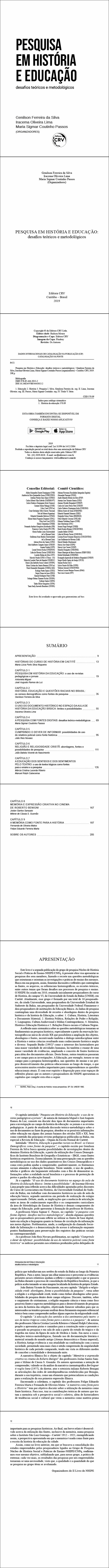 PESQUISA EM HISTÓRIA E EDUCAÇÃO:<br> desafios teóricos e metodológicos