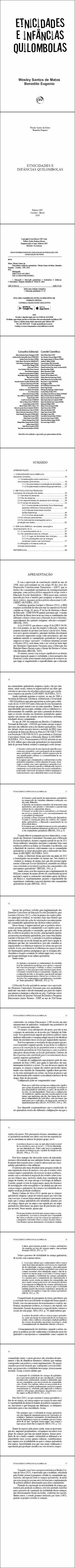 ETNICIDADES E INFÂNCIAS QUILOMBOLAS