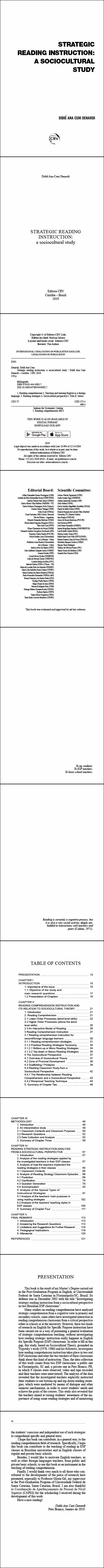 STRATEGIC READING INSTRUCTION:<br> a sociocultural study