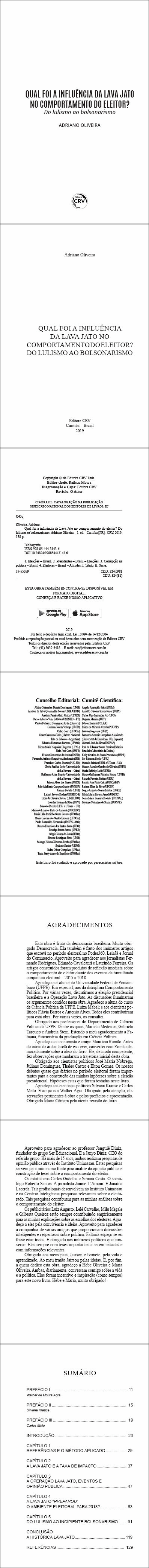 QUAL FOI A INFLUÊNCIA DA LAVA JATO NO COMPORTAMENTO DO ELEITOR? DO LULISMO AO BOLSONARISMO
