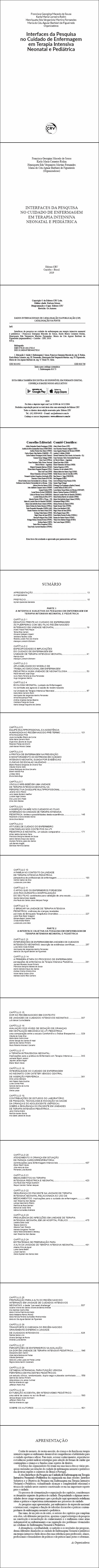 INTERFACES DA PESQUISA NO CUIDADO DE ENFERMAGEM EM TERAPIA INTENSIVA NEONATAL E PEDIÁTRICA