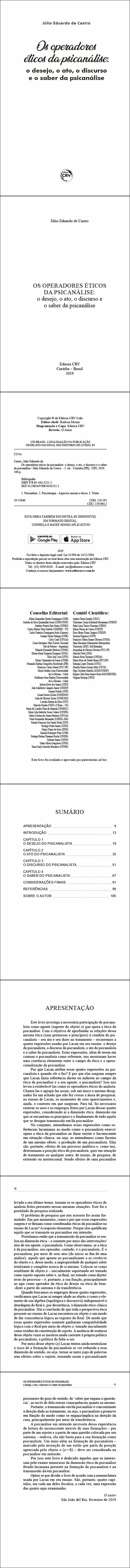 OS OPERADORES ÉTICOS DA PSICANÁLISE: <br>o desejo, o ato, o discurso e o saber da psicanálise